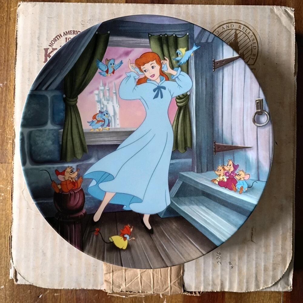 VTG Cinderella A Dream Is a Wish Your Heart Makes Edwin Knowles Disney Plate #2
